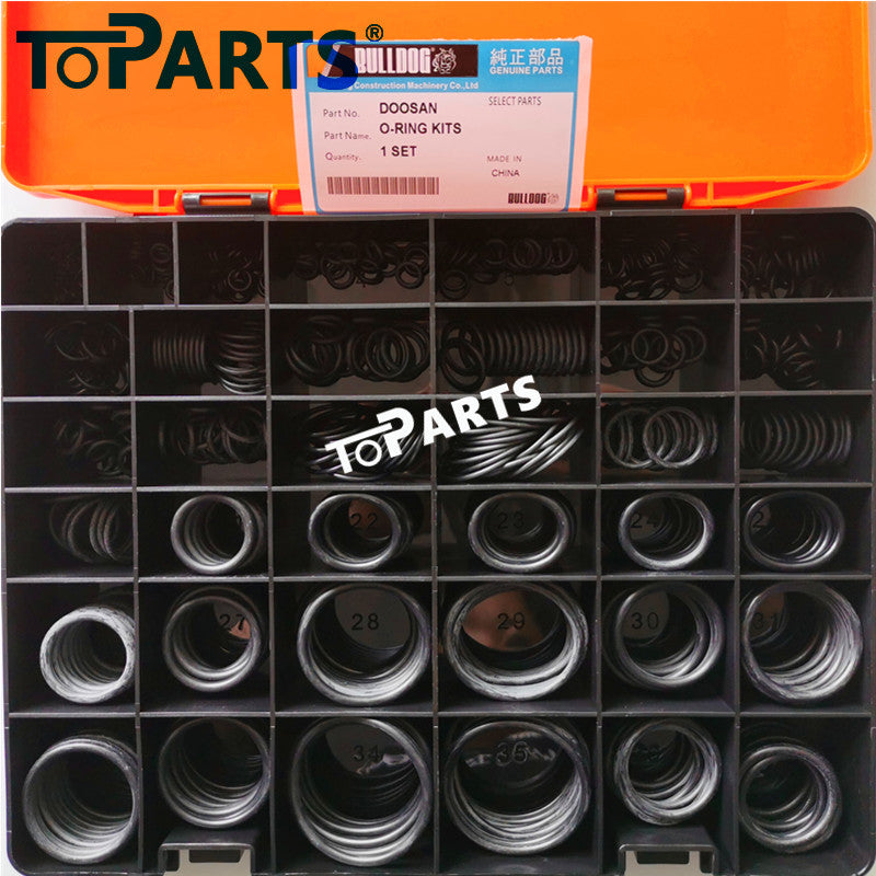 Bulldog branded heavy-duty O-ring assortment box 22221001 for Doosan excavator