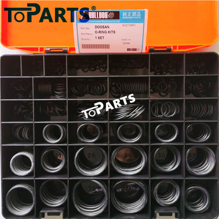 Bulldog branded heavy-duty O-ring assortment box 22221001 for Doosan excavator