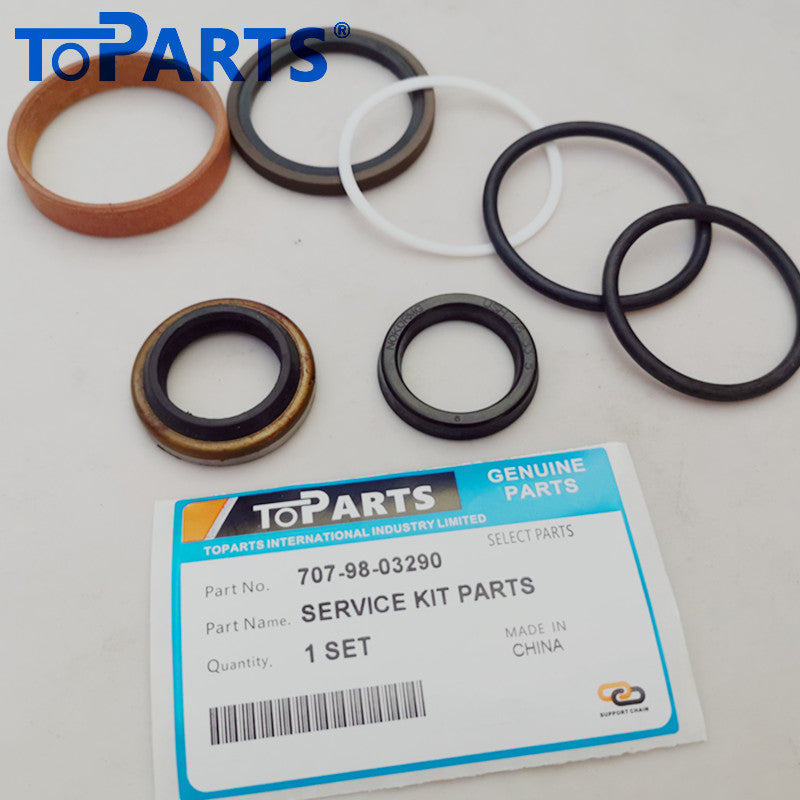 707-98-03290 Hydraulic Cylinder Seal Kit for Komatsu LW100-1H Crane 22T-63-08050 Steering Cylinder Service Kit Complete Hydraulic Seal Kit Overview