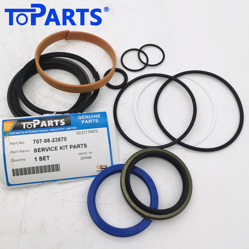 High pressure polyurethane and rubber seals in Komatsu 707-98-23870 repair kit