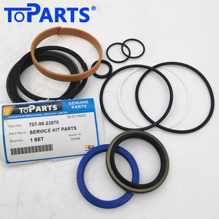 High pressure polyurethane and rubber seals in Komatsu 707-98-23870 repair kit