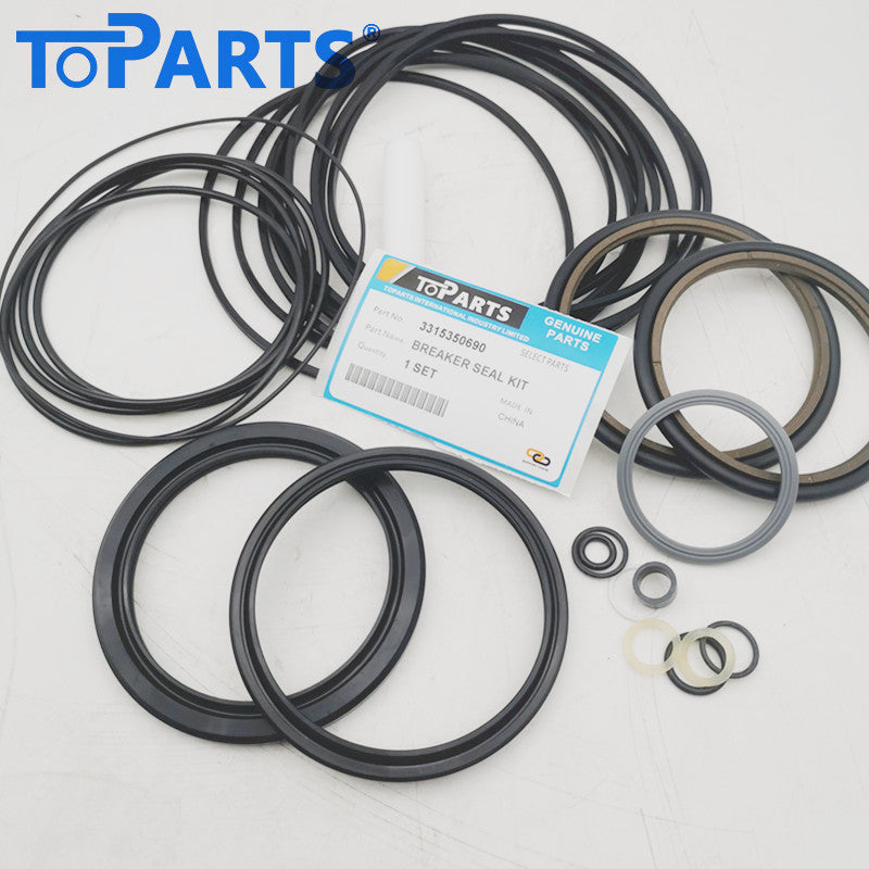 Premium grade polyurethane and NBR seals inside 3315350690 breaker repair kit by TOPARTSMALL