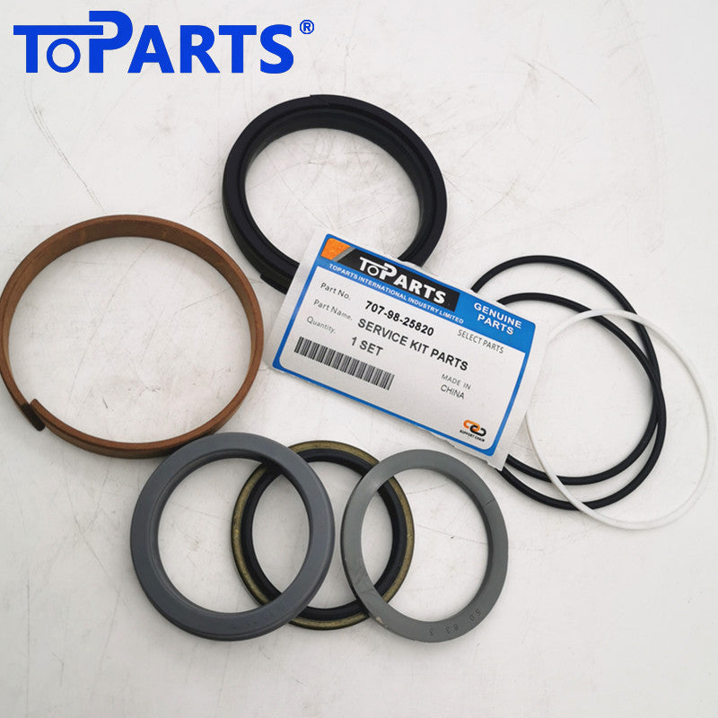 High pressure polyurethane and rubber seals in Komatsu 707-98-25820 repair kit