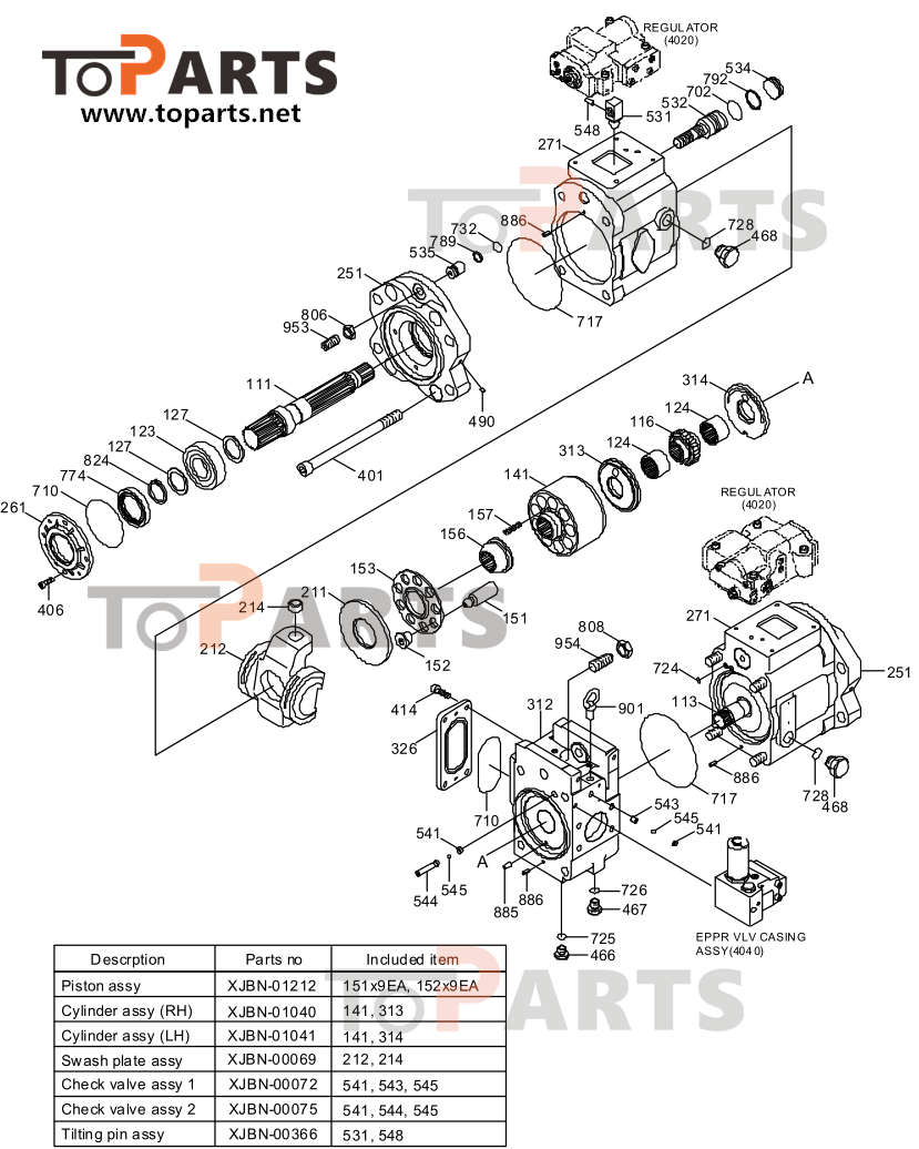 Durable heavy machinery parts 31Q7-10010 seal kit detail breakdown