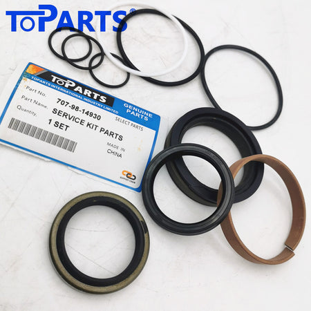 High pressure polyurethane and rubber seals in Komatsu 707-98-14930 repair kit