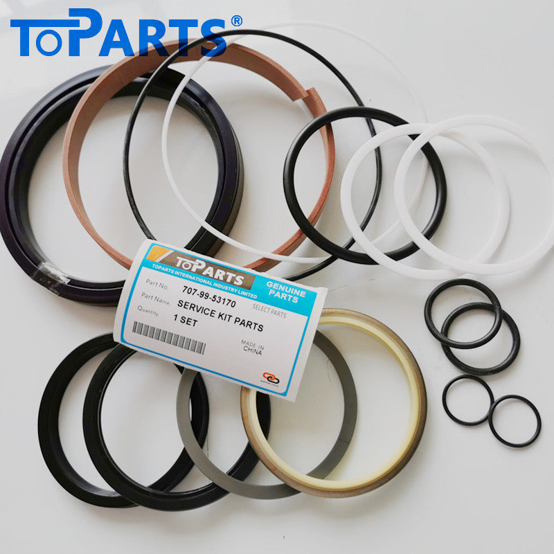 Premium grade polyurethane and NBR components in Komatsu 707-99-53170 repair kit by TOPARTSMALL