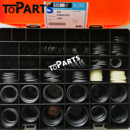 Bulldog branded heavy-duty O-ring assortment box 2701528 for CAT excavator