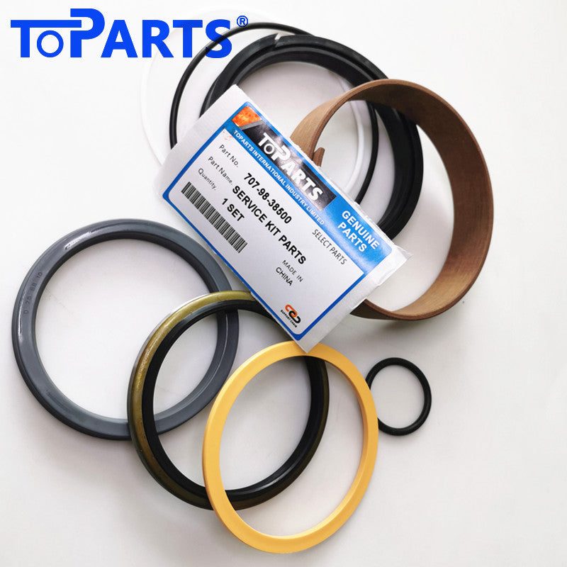 High pressure polyurethane and NBR seals inside Komatsu 707-98-38500 repair kit