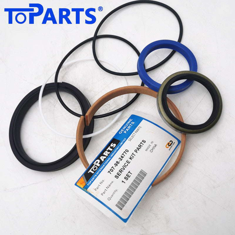High pressure polyurethane and rubber seals in Komatsu 707-98-24770 repair kit