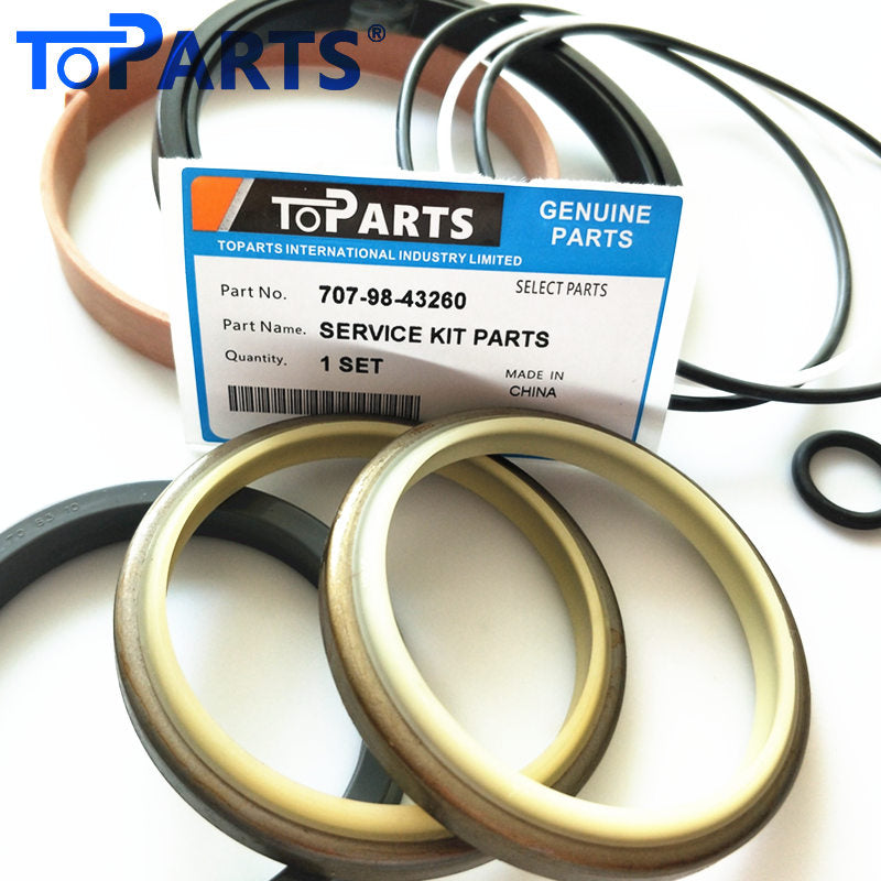 707-98-43260 Hydraulic cylinder seal kit for Komatsu HM400 Steering cylinder Repair Kit Main Seal Kit Layout