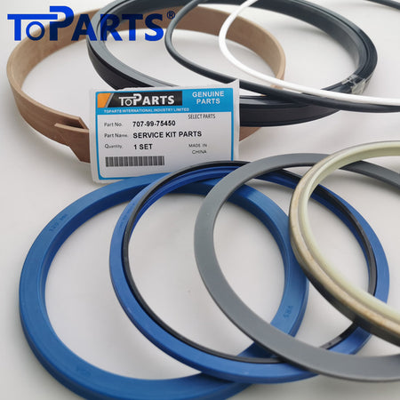 Premium grade polyurethane and NBR components in Komatsu 707-99-75450 repair kit by TOPARTSMALL