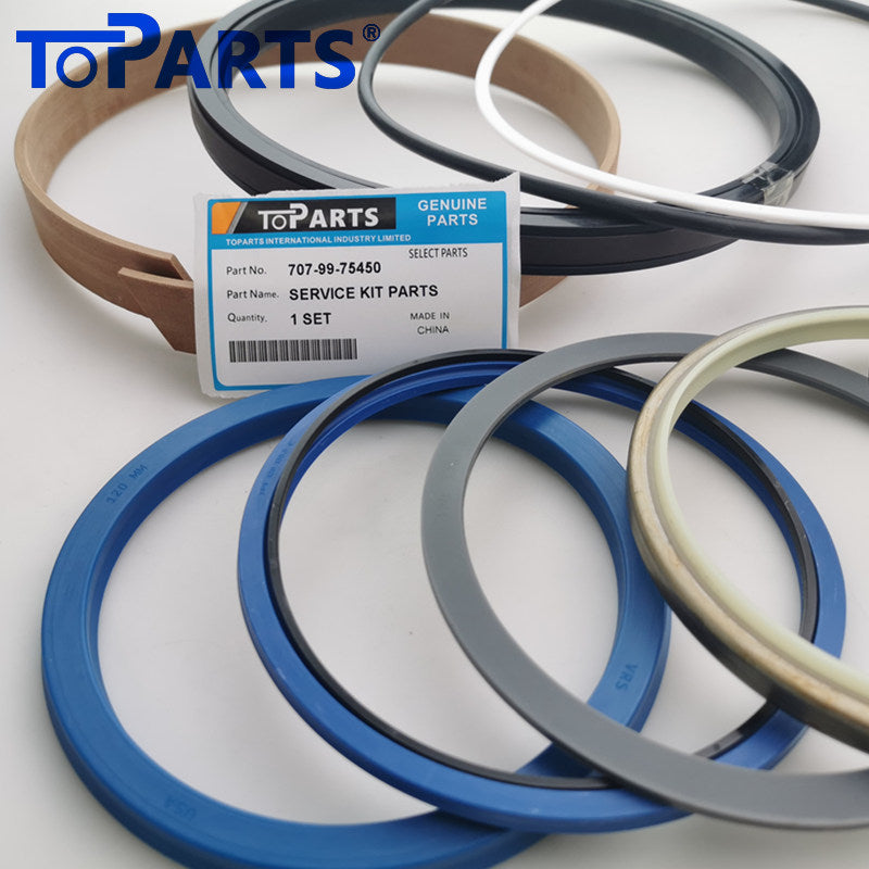 Premium grade polyurethane and NBR components in Komatsu 707-99-75450 repair kit by TOPARTSMALL