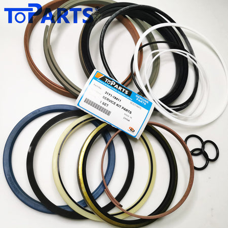 31Y1-18411 Hydraulic Cylinder Seal Kit for Hyundai R450LC-7 Boom Cylinder Repair Kit Main Seal Kit Layout