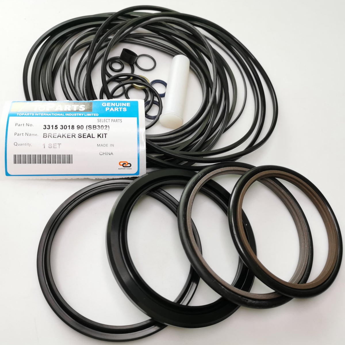 Premium grade polyurethane and NBR seals inside 3315301890 breaker repair kit by TOPARTSMALL
