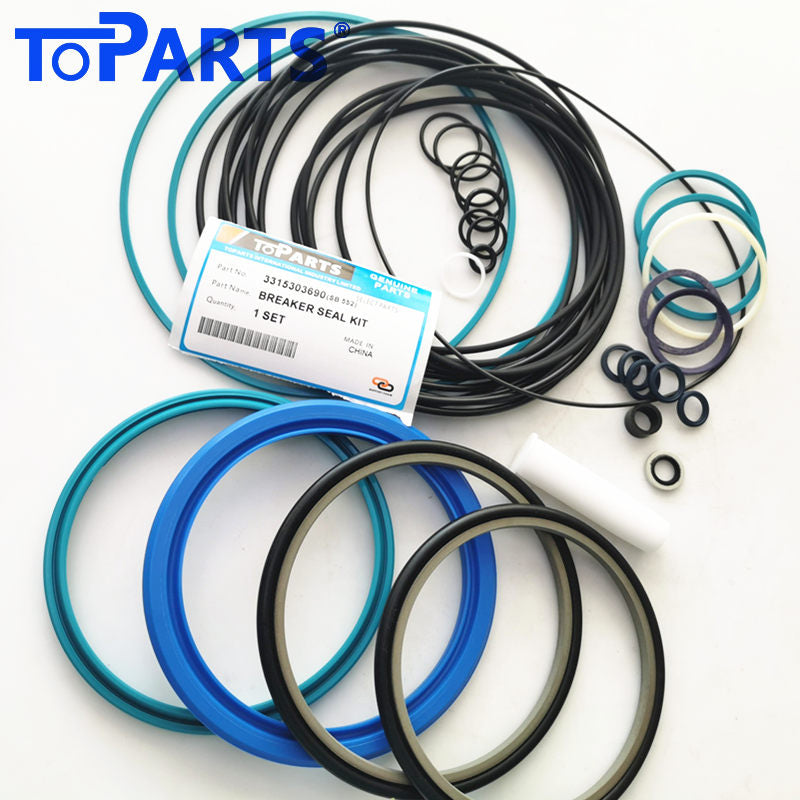 Premium grade polyurethane and NBR seals inside 3315303690 breaker repair kit by TOPARTSMALL